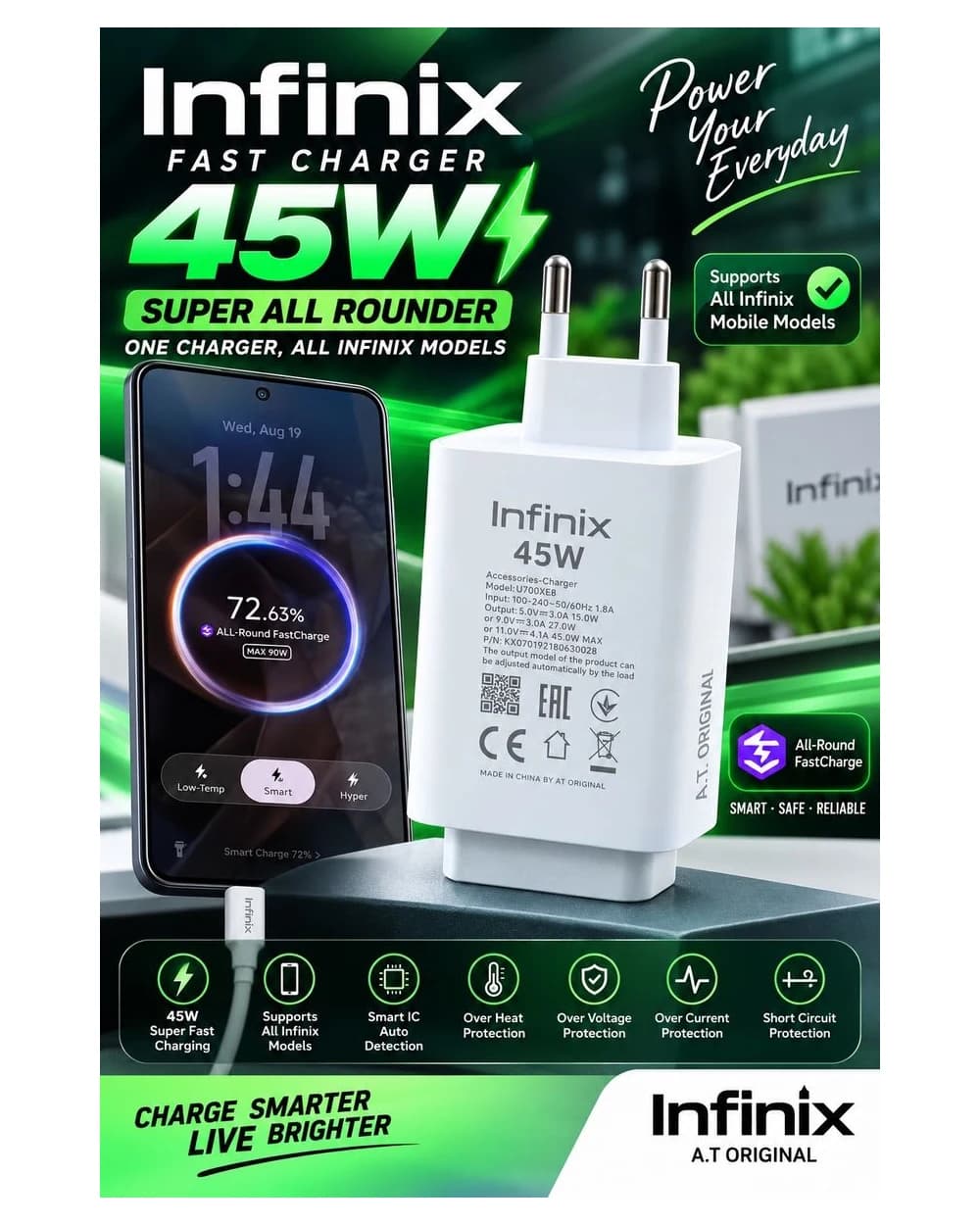 Infinix 45W Super All Rounder — INFINIX 45W FAST CHARGER