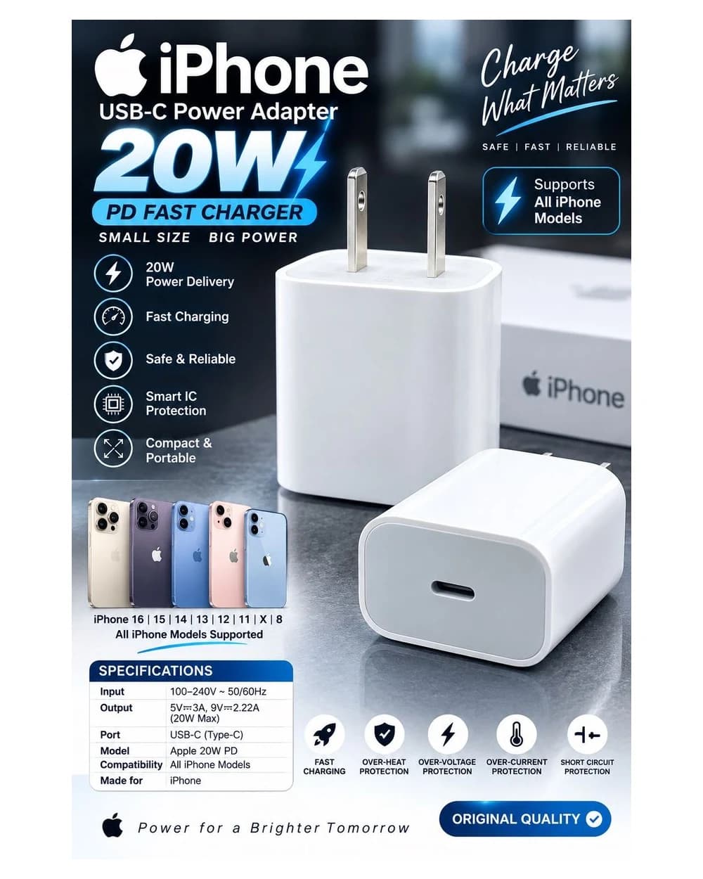 iPhone PD 20W — IPHONE 20W PD FAST CHARGER