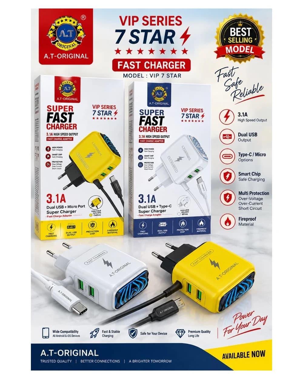 VIP 7 Micro & Type-C — 7 STAR FAST CHARGER