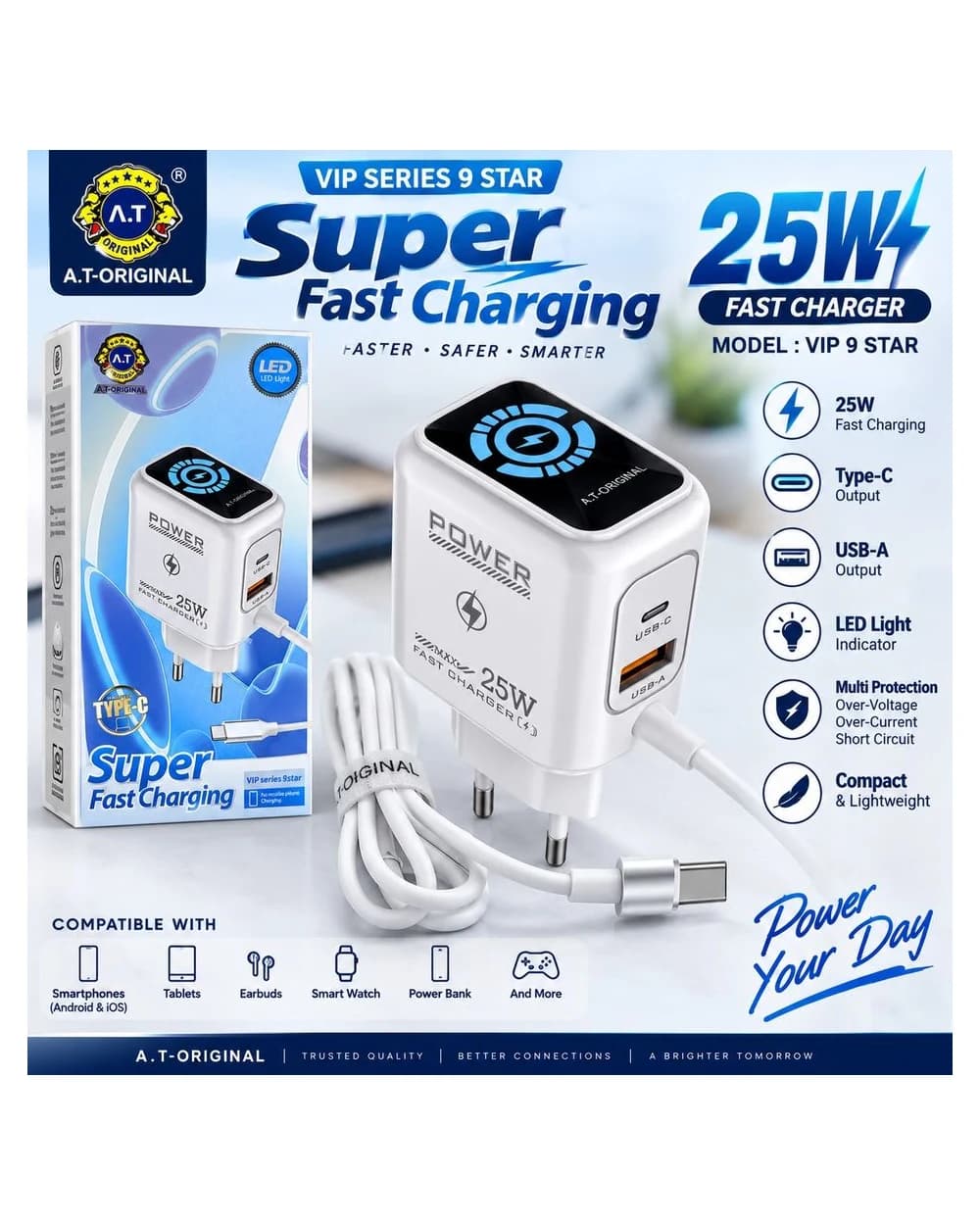 VIP 9 Star Series — 25W FAST CHARGER