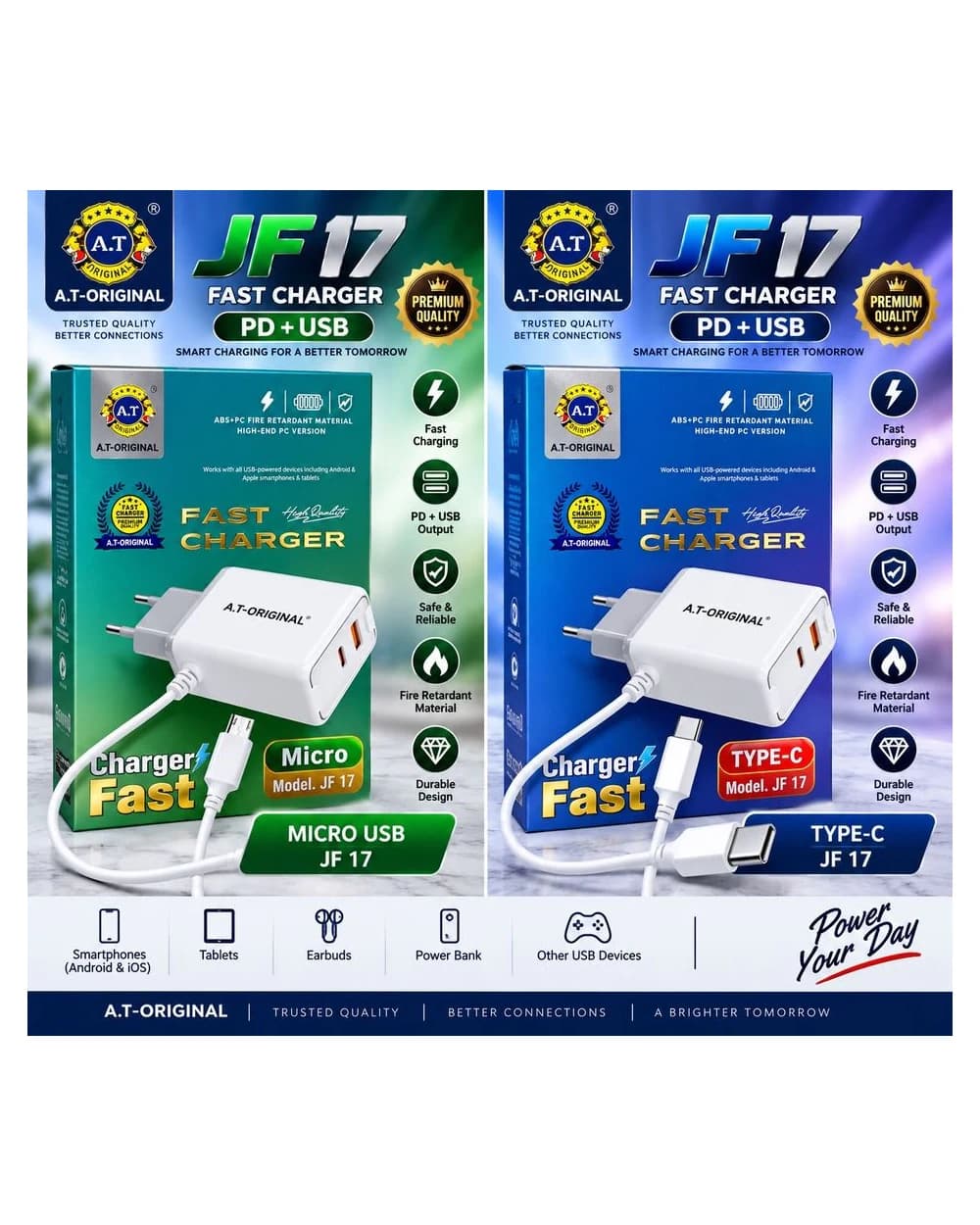 JF 17 Micro & Type-C — JF 17 FAST CHARGER